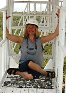 Jenny Otto in New Mexico in Garudasana Pose
